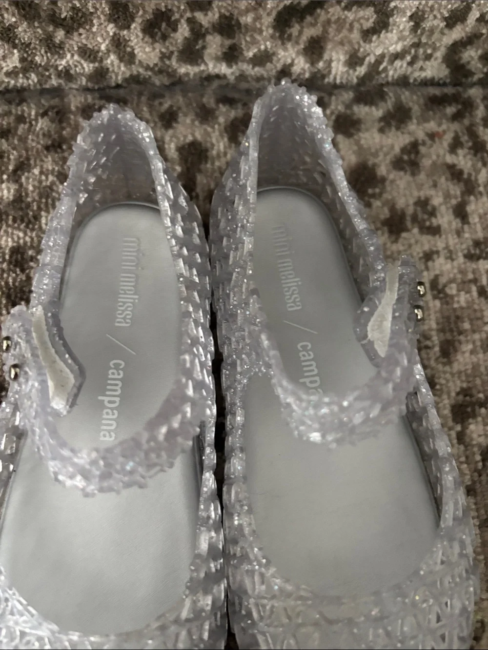 Mini Melissa Campana Clear Glitter Jelly Mary Jane Shoes toddler 10